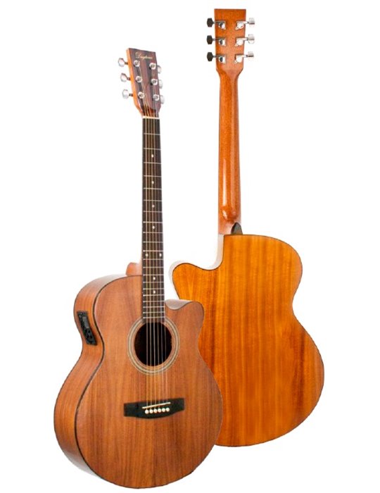GUITARRA ACÚSTICA DAYTONA ELECTRIFICADA A401CE MINI JUMBO KOA