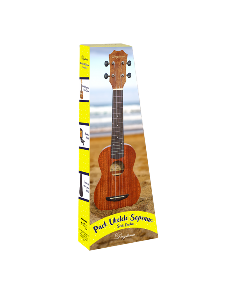 PACK UKELELE DAYTONA SOPRANO EXOTIC CAOBA