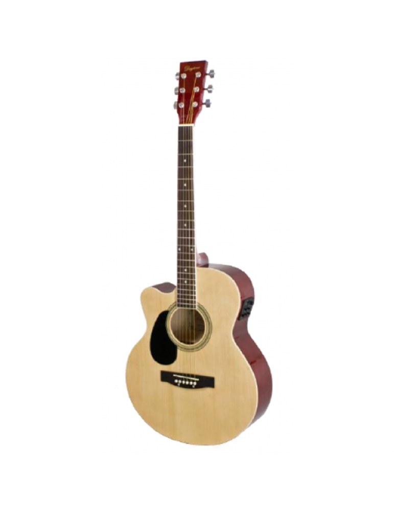 GUITARRA ACÚSTICA DAYTONA CUTAWAY ELECTRIFICADA NATURAL ZURDA
