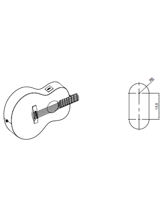 PREAMPLIFICADOR DE GUITARRA CLÁSICA Y ACÚSTICA CON CONEXIÓN BLUETOOTH, EFECTOS Y BATERÍA RECARGABLE