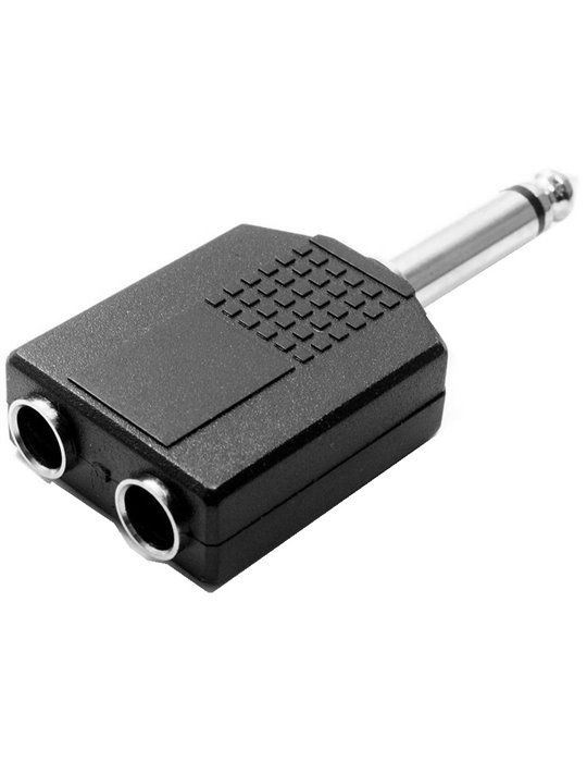 ADAPTADOR DUAL JACK MONO 1/4 HEMBRA X 2 JACK MONO 1/4 A089