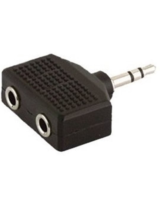ADAPTADOR DUAL MINIJACK STEREO 3,5 MM HEMBRA X 2 - MINIJACK STEREO 3,5 MM A107