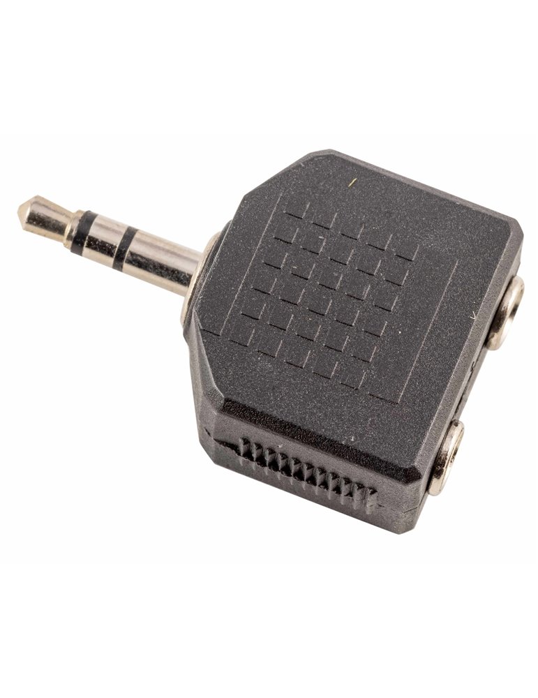ADAPTADOR DUAL MINIJACK STEREO 3,5 MM HEMBRA X 2 - MINIJACK STEREO 3,5 MM A107