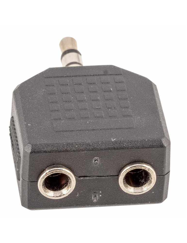 ADAPTADOR DUAL MINIJACK STEREO 3,5 MM HEMBRA X 2 - MINIJACK STEREO 3,5 MM A107