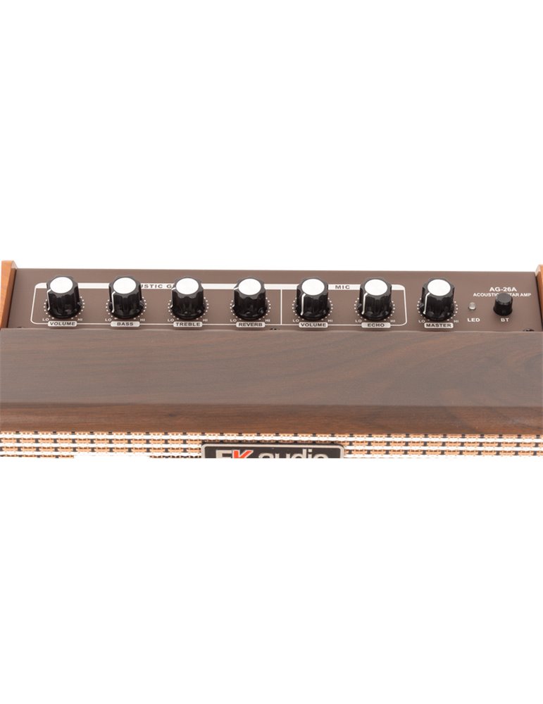 AG26A AMPLIFICADOR GUITARRA ACÚSTICA EK AUDIO DE 25W CON BATERÍA RECARGABLE