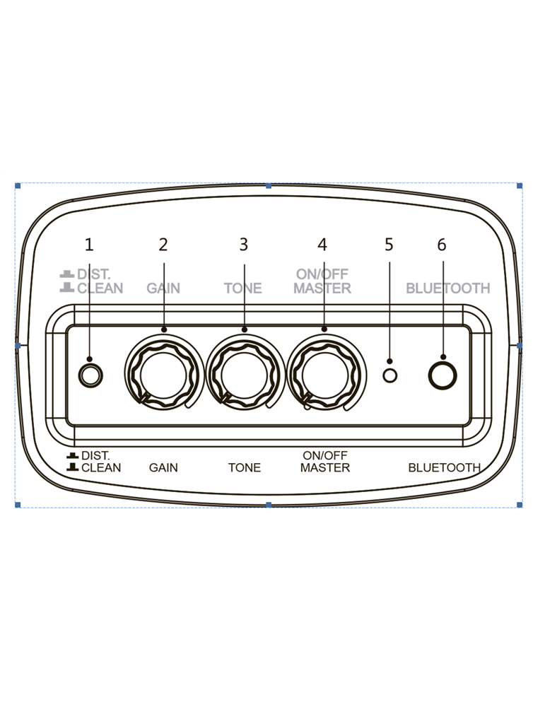 AMPLIFICADOR EK DE GUITARRA EKA05 PORTÁTIL 5W