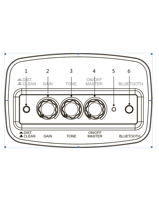 AMPLIFICADOR EK DE GUITARRA EKA05 PORTÁTIL 5W