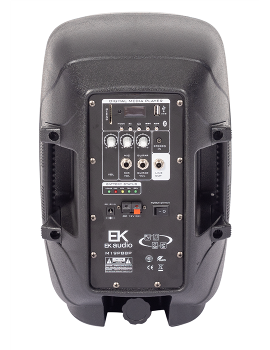 COLUMNA ACTIVA EK AUDIO PORTATIL DE 8" BATERIA RECARGABLE 120W