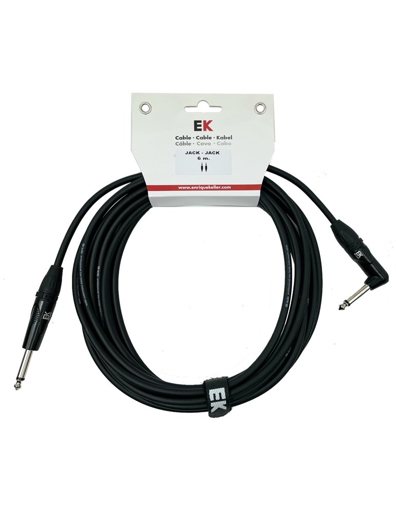 CABLE EK AUDIO PARA GUITARRA JACK-JACK RECTO-ACODADO 3M