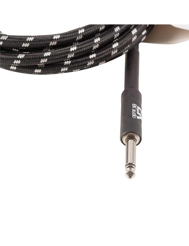 CABLE EK AUDIO PARA GUITARRA JACK - JACK RECTOS TELA TRENZADA DE 6 M
