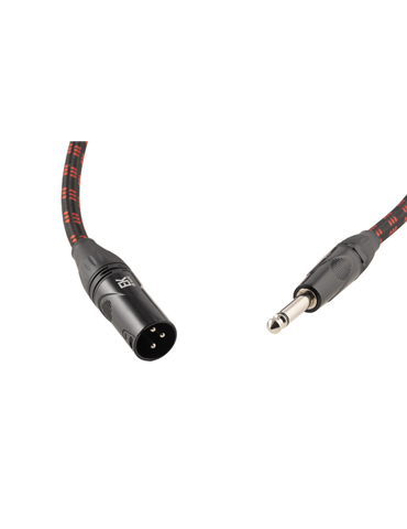 CABLE EK AUDIO TRENZADO DE TELA PARA MICRÓFONO JACK-XLR MACHO 9 METROS