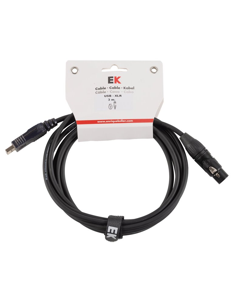 CABLE EK AUDIO USB/XLR 3 M