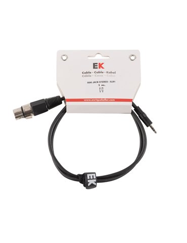CABLE EK AUDIO MINI JACK STEREO-XLR HEMBRA 1M