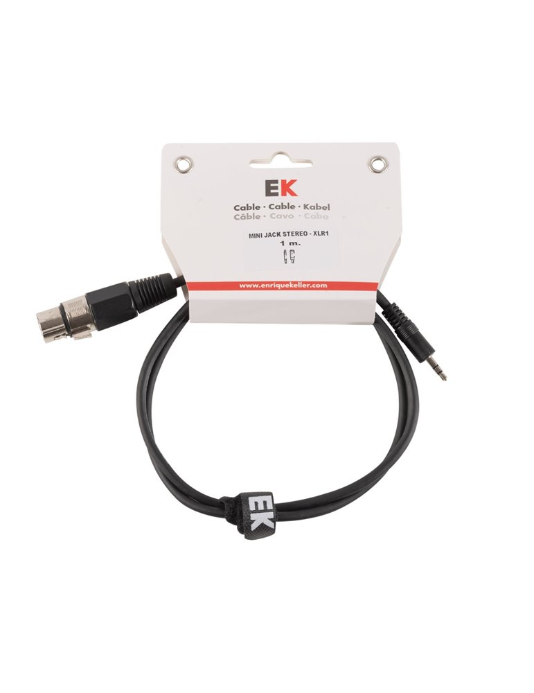 CABLE EK AUDIO MINI JACK STEREO-XLR HEMBRA 1M