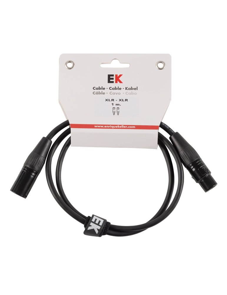 CABLE EK AUDIO NEUTRIK PARA MICRÓFONO XLR/XLR 1 M