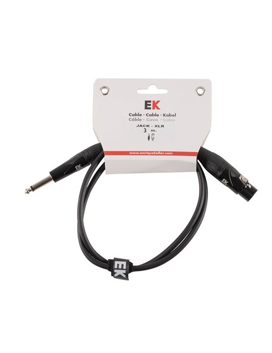 CABLE EK AUDIO PARA MICRÓFONO JACK - XLR HEMBRA 3 M
