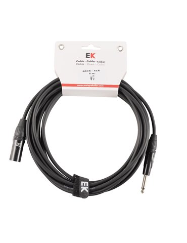 CABLE EK AUDIO PARA MICRÓFONO JACK - XLR MACHO 6 M