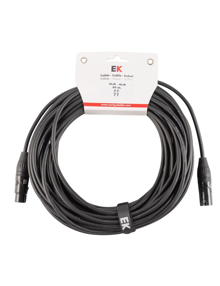 CABLE EK AUDIO PARA MICRÓFONO XLR - XLR 20 M