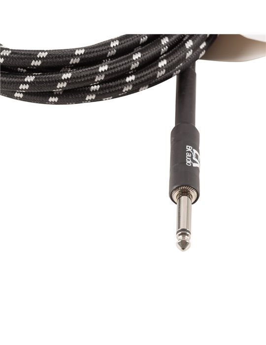 CABLE EK AUDIO PARA GUITARRA JACK - JACK RECTOS TELA TRENZADA DE 3 M