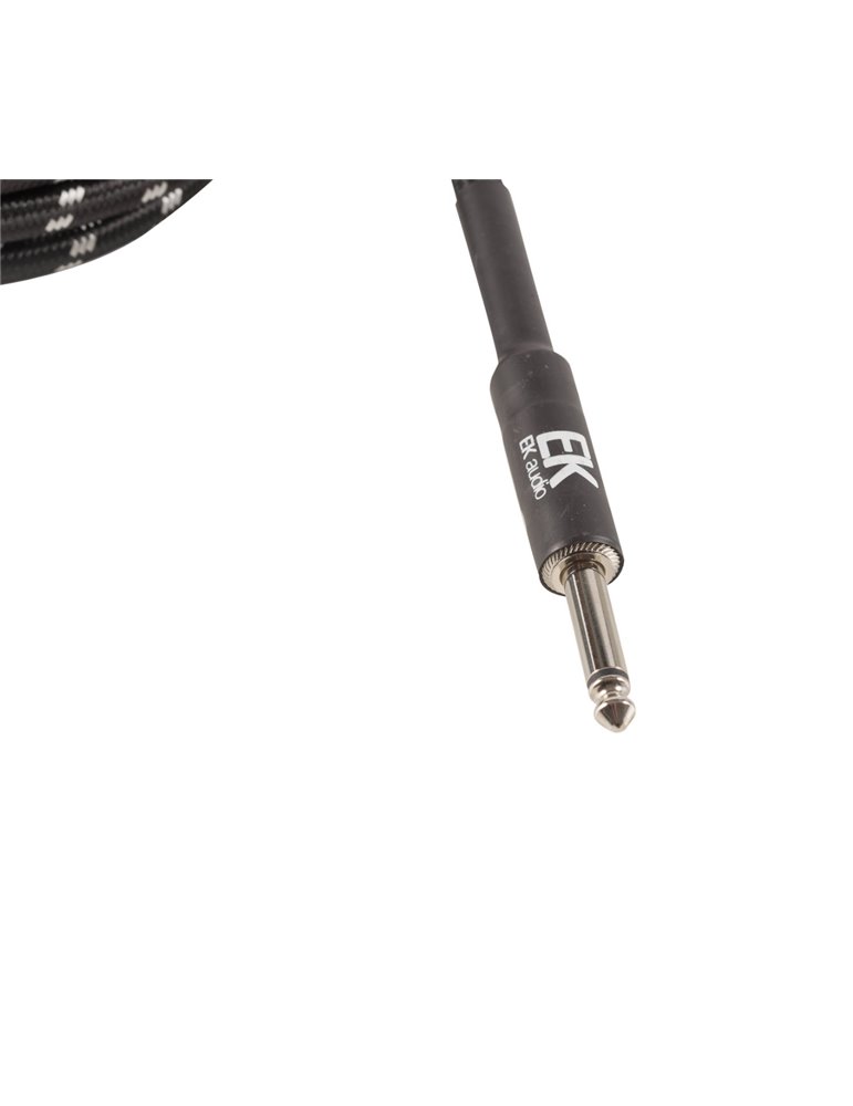 CABLE EK AUDIO PARA GUITARRA JACK - JACK RECTOS TELA TRENZADA DE 3 M