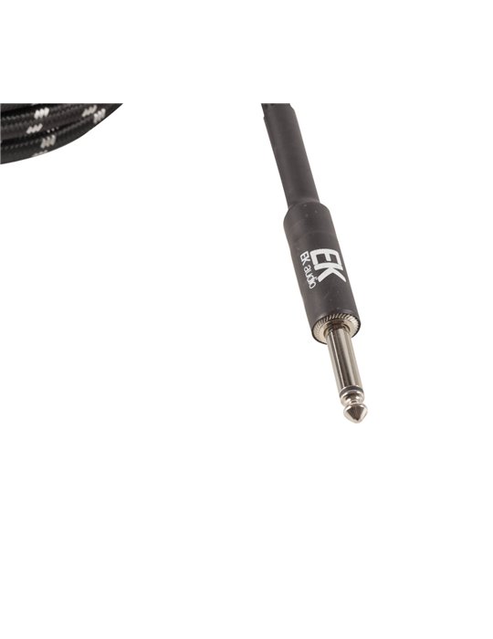 CABLE EK AUDIO PARA GUITARRA JACK - JACK RECTOS TELA TRENZADA DE 3 M
