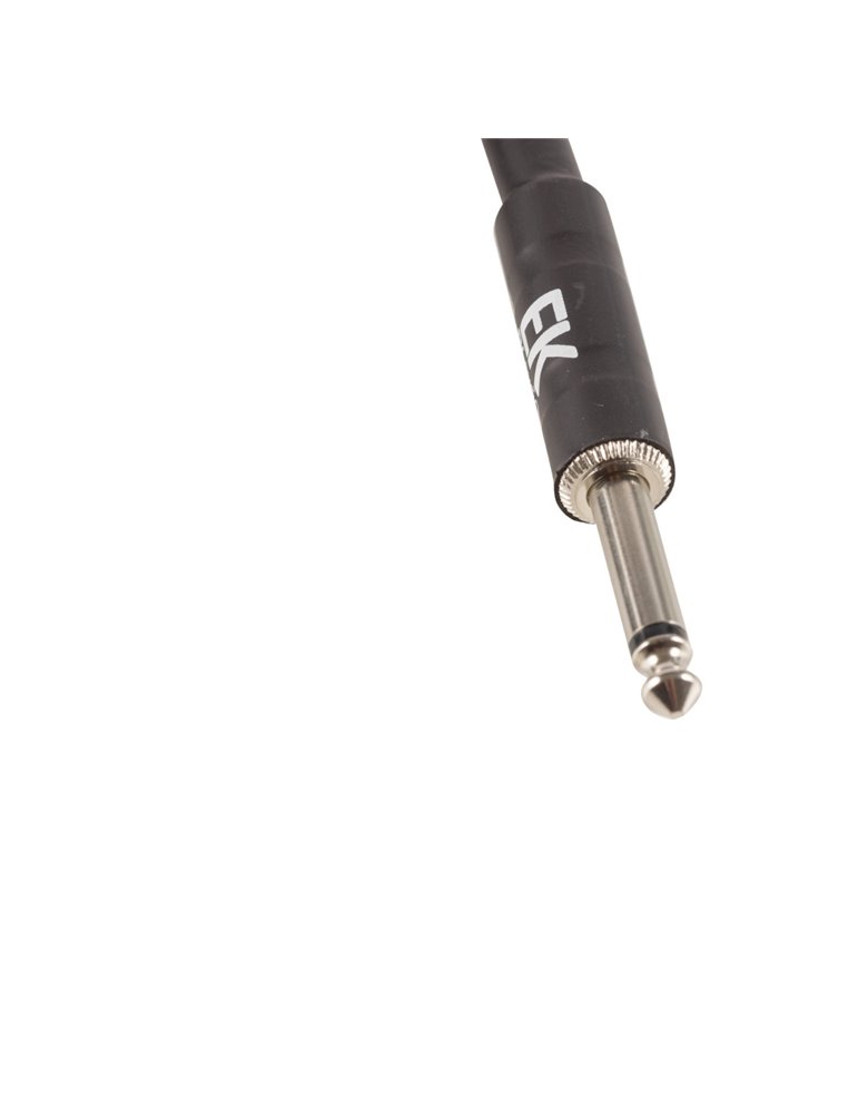 CABLE EK AUDIO PARA GUITARRA JACK - JACK RECTO - ACODADO TELA TRENZADA DE 3 M