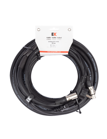 CABLE EK MIXTO AUDIO - ALIMENTACIÓN 15m