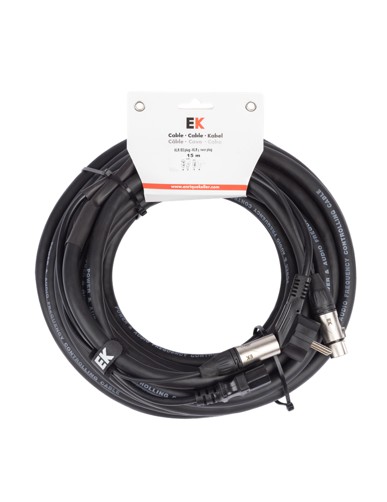 CABLE EK MIXTO AUDIO - ALIMENTACIÓN 15m