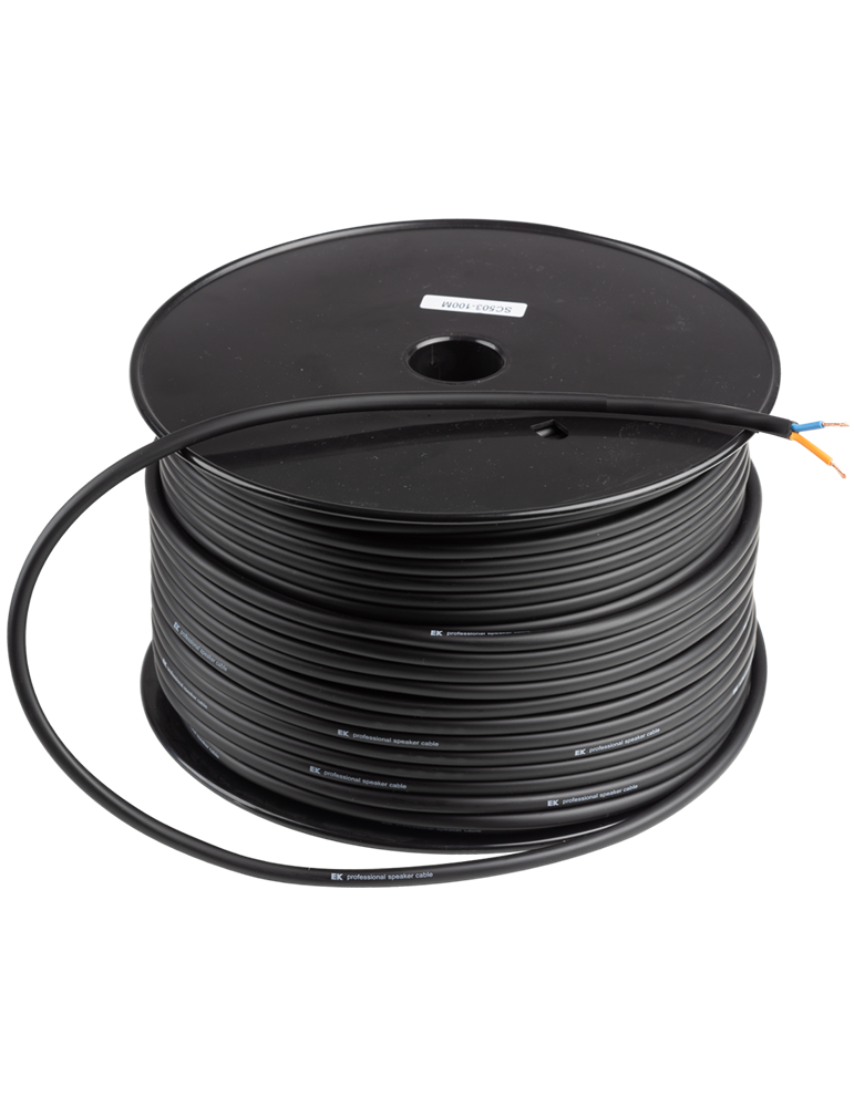 BOBINA DE CABLE PARA ALTAVOZ DE 100m