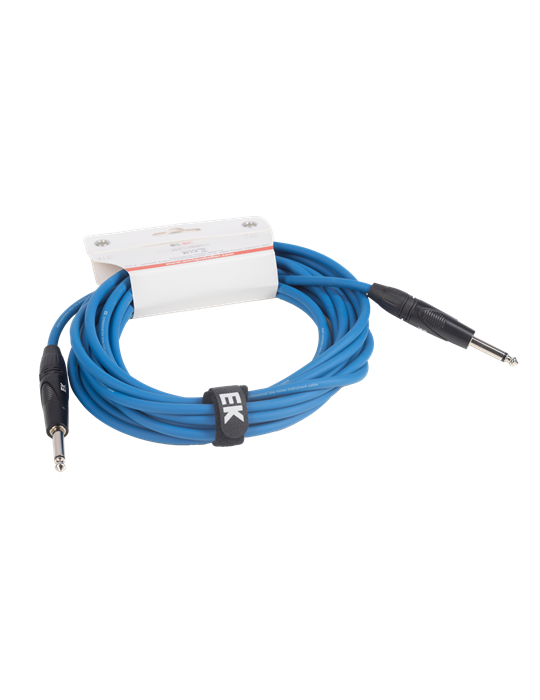 CABLE EK AUDIO PARA GUITARRA JACK RECTO-RECTO 3M AZUL