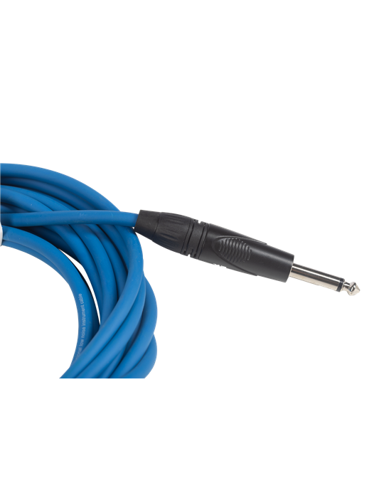CABLE EK AUDIO PARA GUITARRA JACK RECTO-RECTO 6M AZUL