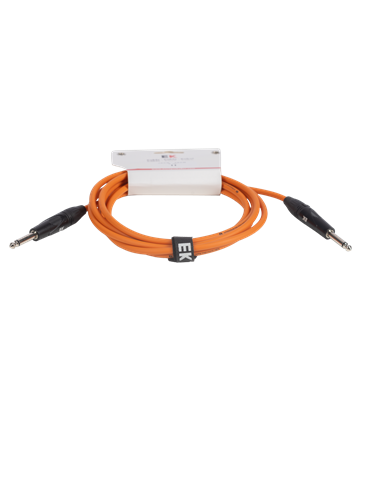 CABLE EK AUDIO PARA GUITARRA JACK RECTO-RECTO 6M NARANJA