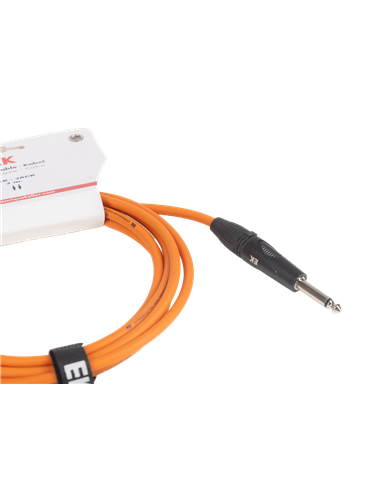 CABLE EK AUDIO PARA GUITARRA JACK RECTO-RECTO 6M NARANJA 2