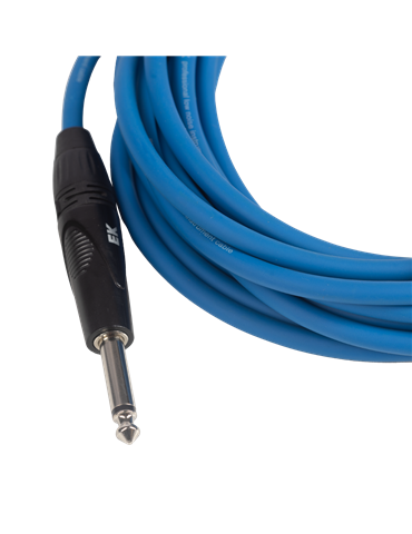 CABLE EK AUDIO PARA GUITARRA JACK RECTO-ACODADO 3M AZUL 2