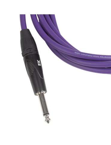 CABLE EK AUDIO PARA GUITARRA JACK RECTO-ACODADO 6M VIOLETA 2