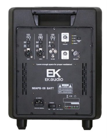 EK AUDIO PA SYSTEM CON BATERÍA ULTRA PORTABLE 800W M04PA08B 2