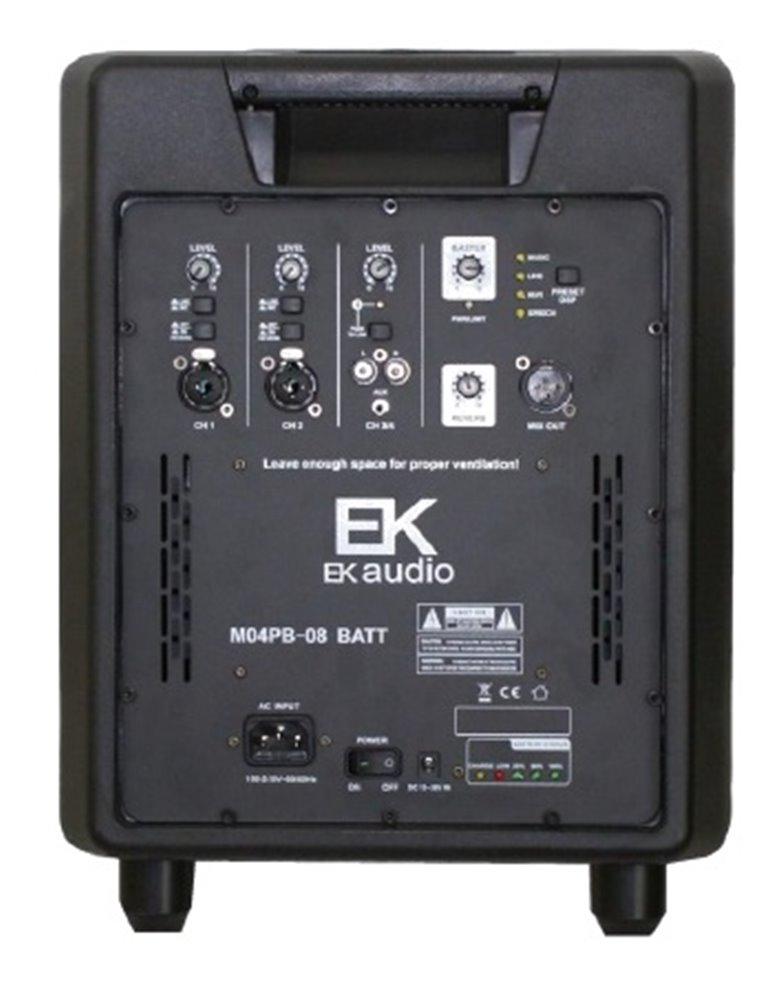 EK AUDIO PA SYSTEM CON BATERÍA ULTRA PORTABLE 800W M04PA08B