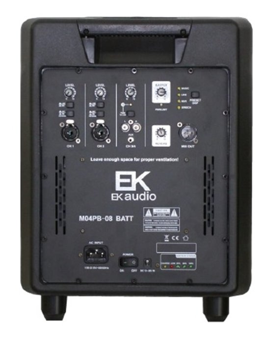 EK AUDIO PA SYSTEM CON BATERÍA ULTRA PORTABLE 800W M04PA08B