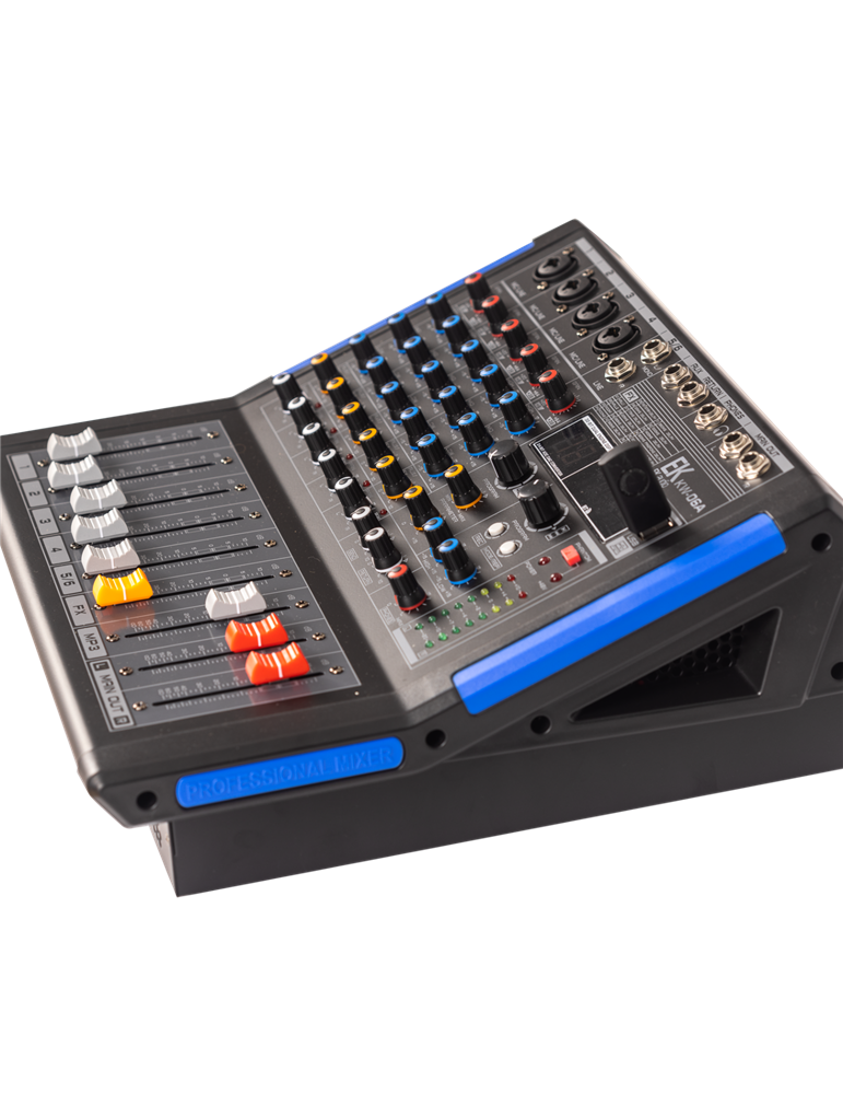 MESA DE MEZCLAS EK AUDIO AMPLIFICADA Y CON EFECTOS KW06A