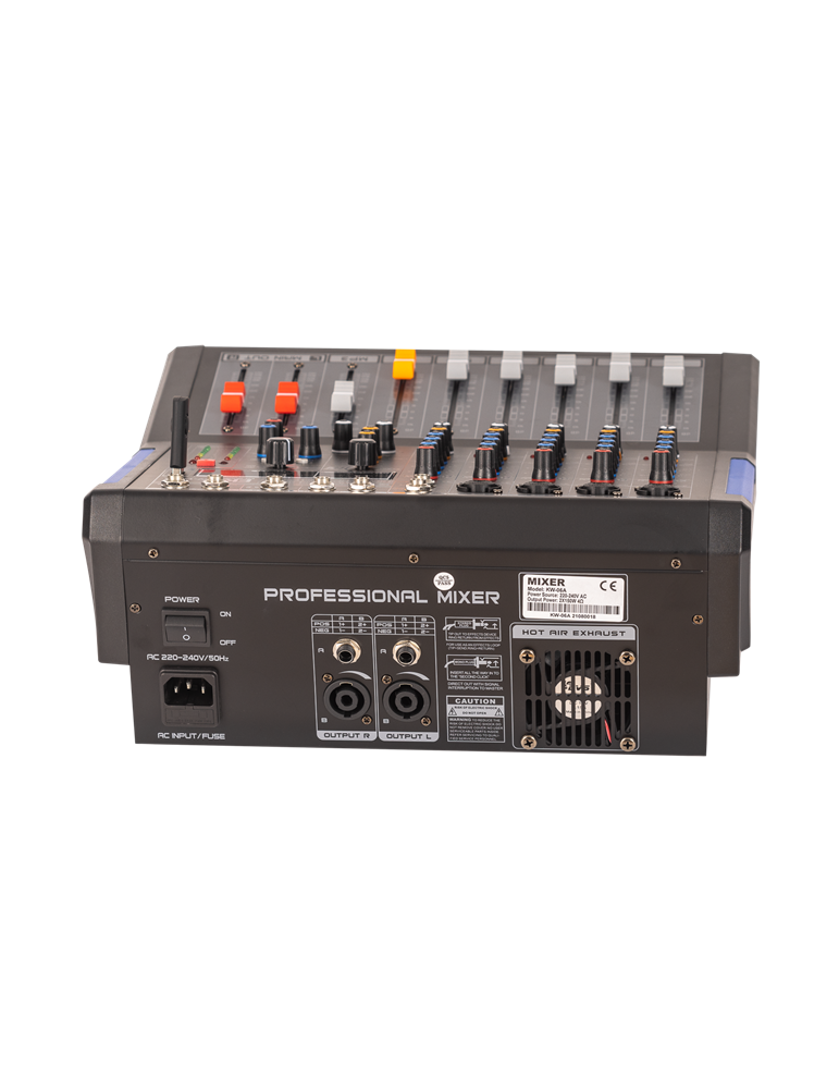 MESA DE MEZCLAS EK AUDIO AMPLIFICADA Y CON EFECTOS KW06A