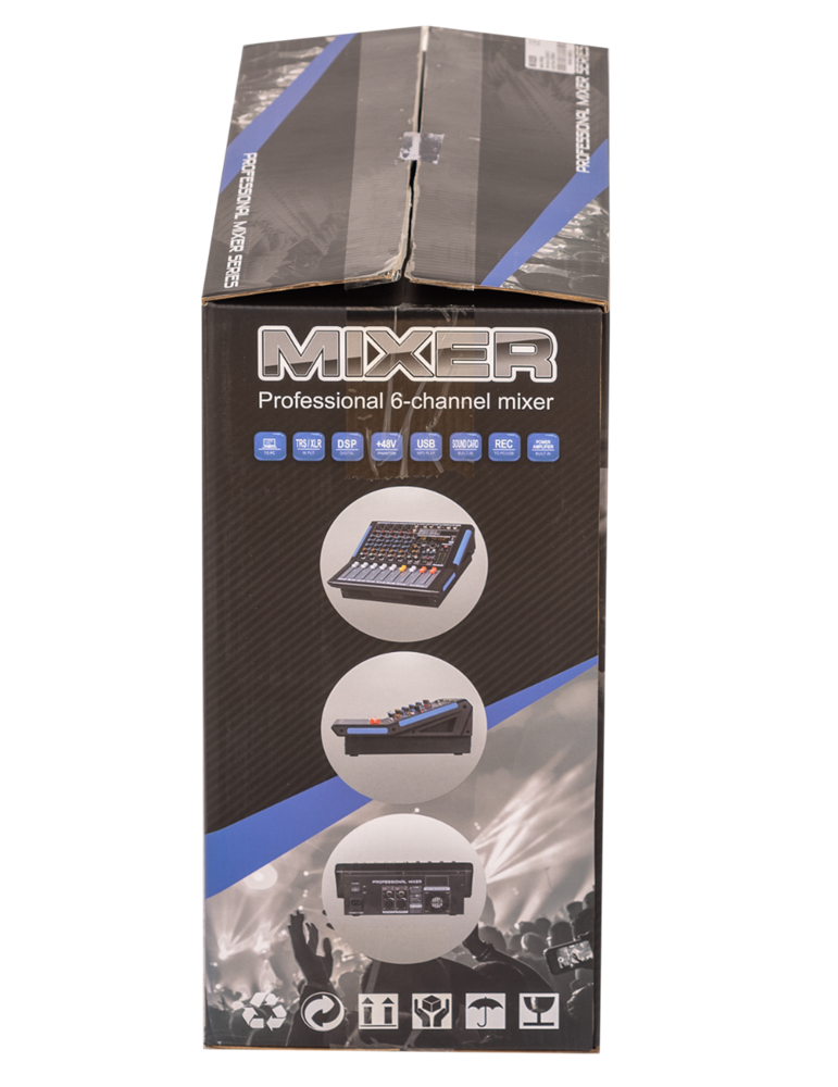 MESA DE MEZCLAS EK AUDIO AMPLIFICADA Y CON EFECTOS KW06A