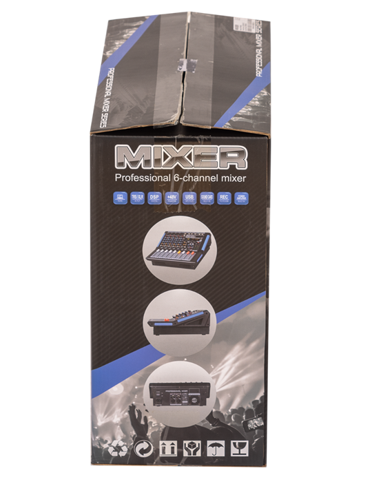 MESA DE MEZCLAS EK AUDIO AMPLIFICADA Y CON EFECTOS KW06A