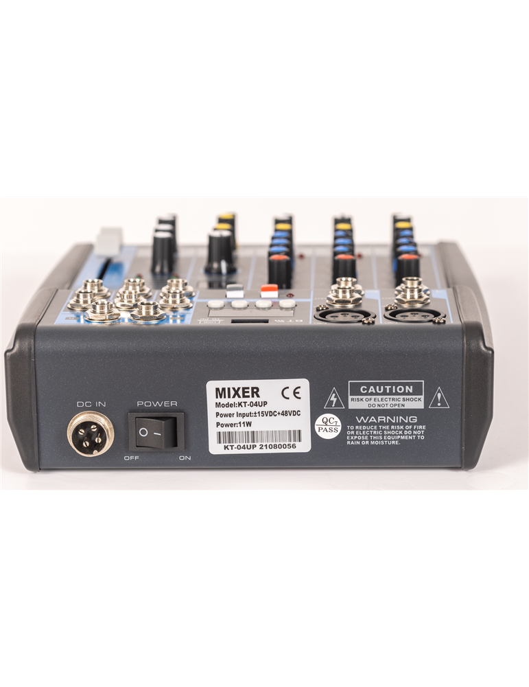 MESA DE MEZCLAS CON EFECTOS EK AUDIO KT04UP