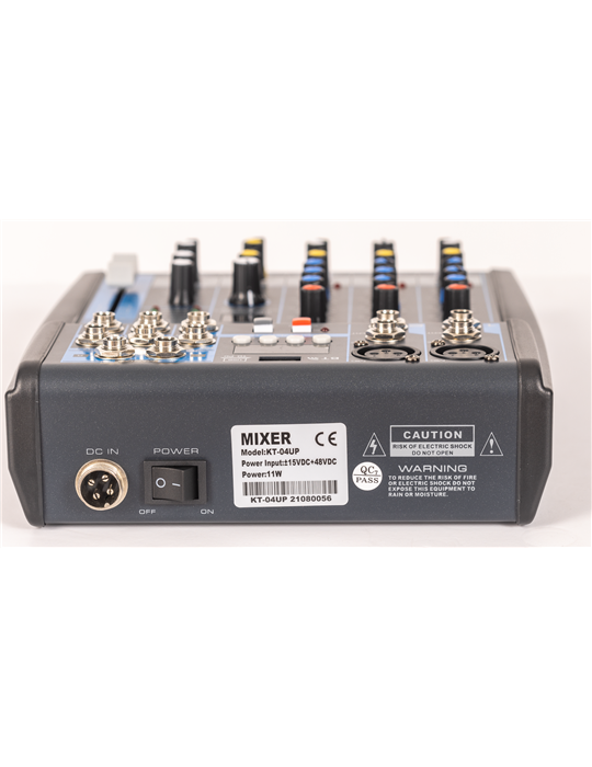 MESA DE MEZCLAS CON EFECTOS EK AUDIO KT04UP