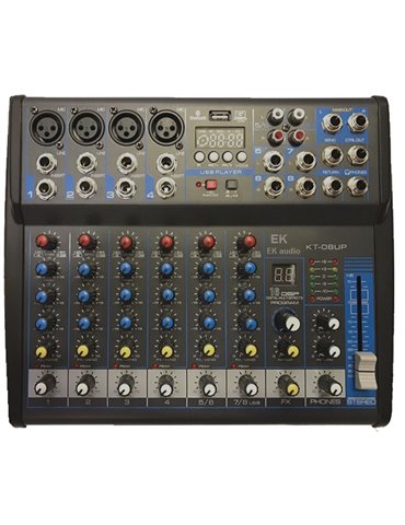 MESA DE MEZCLAS CON EFECTOS EK AUDIO KT08UP