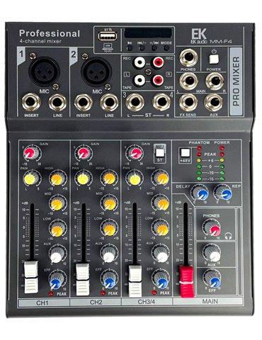 MESA DE MEZCLAS CON EFECTOS EK AUDIO MMF4