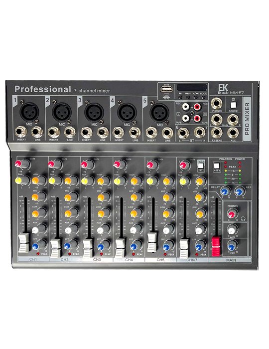 MESA DE MEZCLAS CON EFECTOS EK AUDIO MMF7