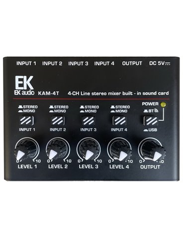 MEZCLADOR EK DE 4 CANALES ESTÉREO