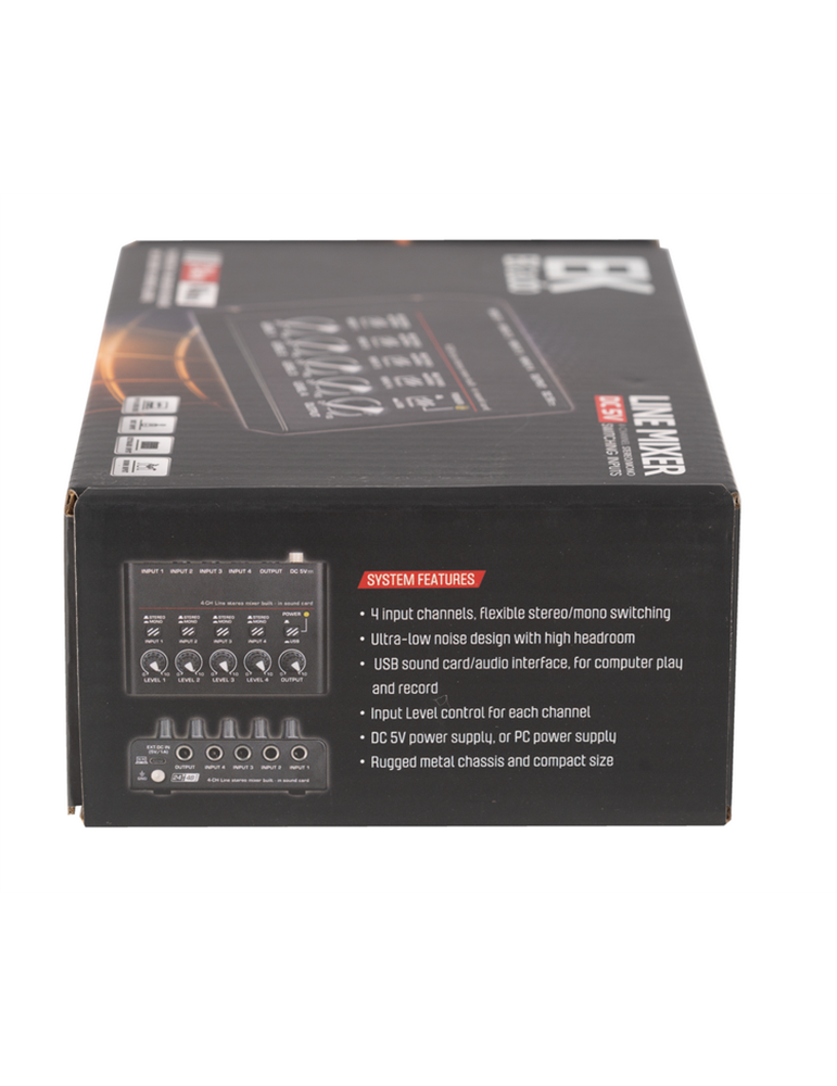 MEZCLADOR EK DE 4 CANALES ESTÉREO