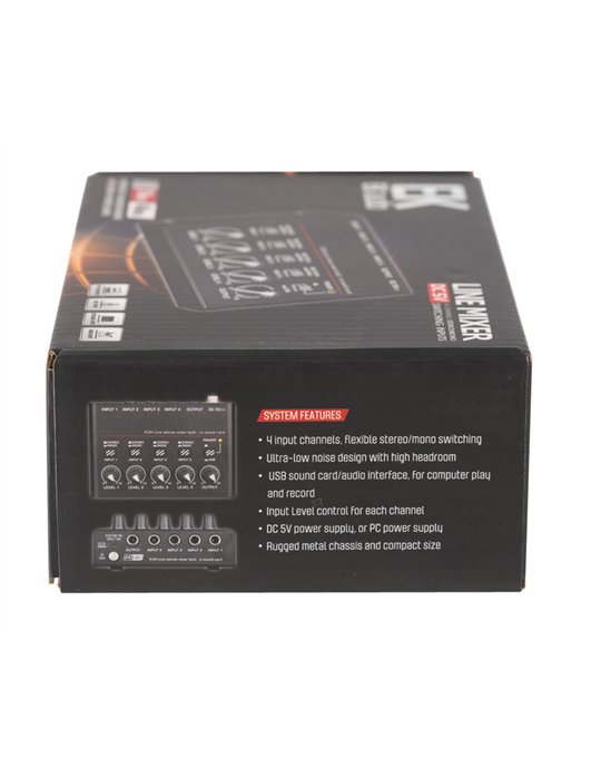 MEZCLADOR EK DE 4 CANALES ESTÉREO